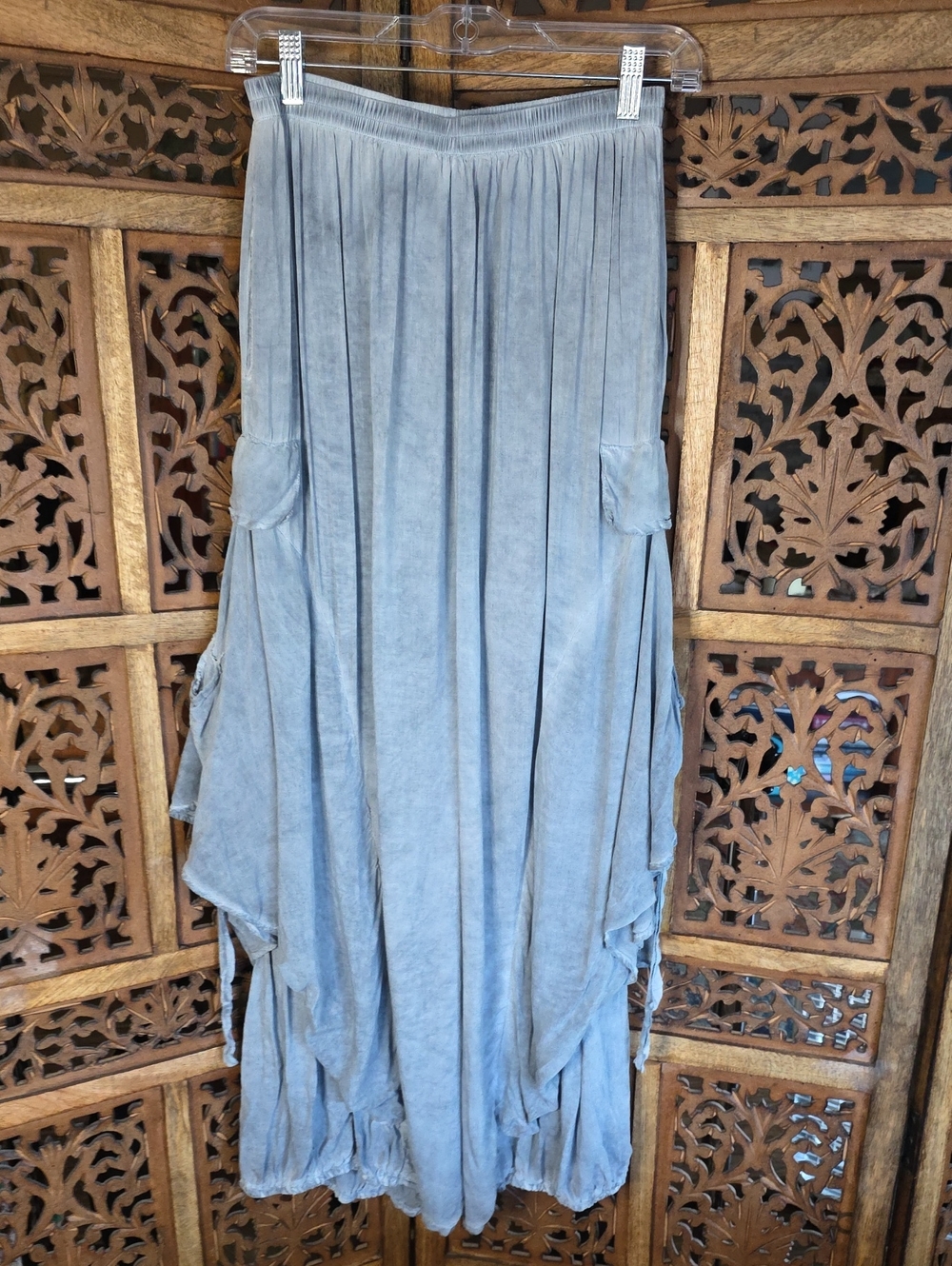 Catwalk Studio Flowy Boho Harem Pants in Washed Gray